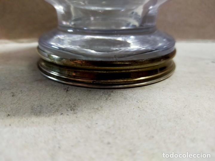 Antig&uuml;edades: JARRON DE CRISTAL CON PIE DE PLATA - Foto 5
