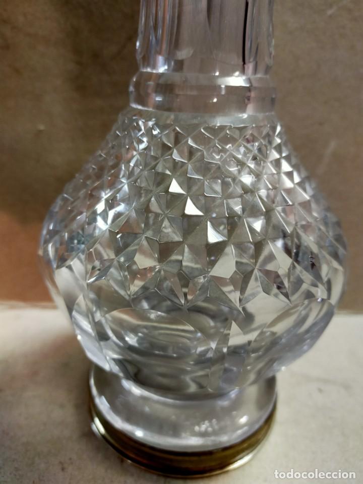 Antig&uuml;edades: JARRON DE CRISTAL CON PIE DE PLATA - Foto 8