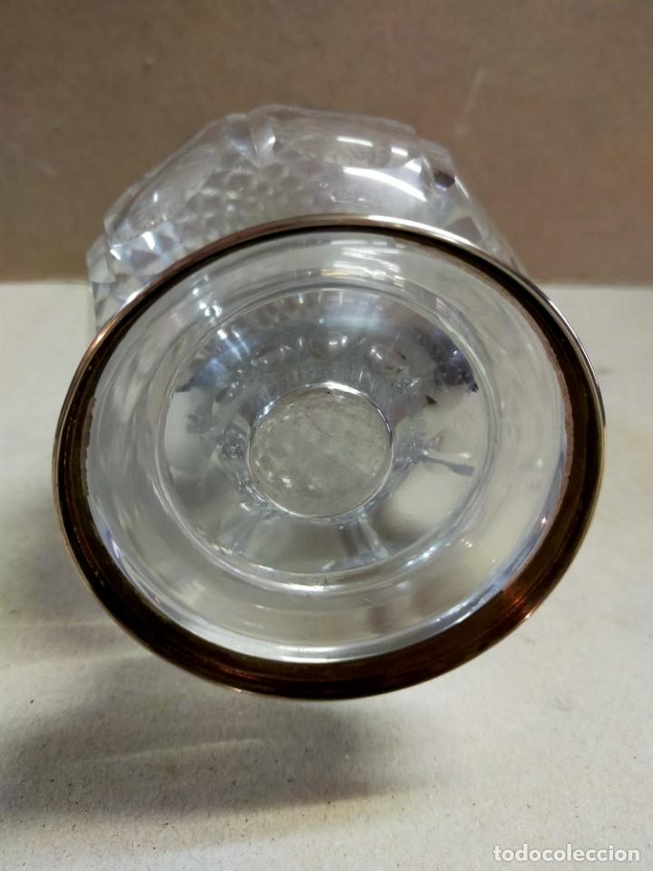 Antig&uuml;edades: JARRON DE CRISTAL CON PIE DE PLATA - Foto 14