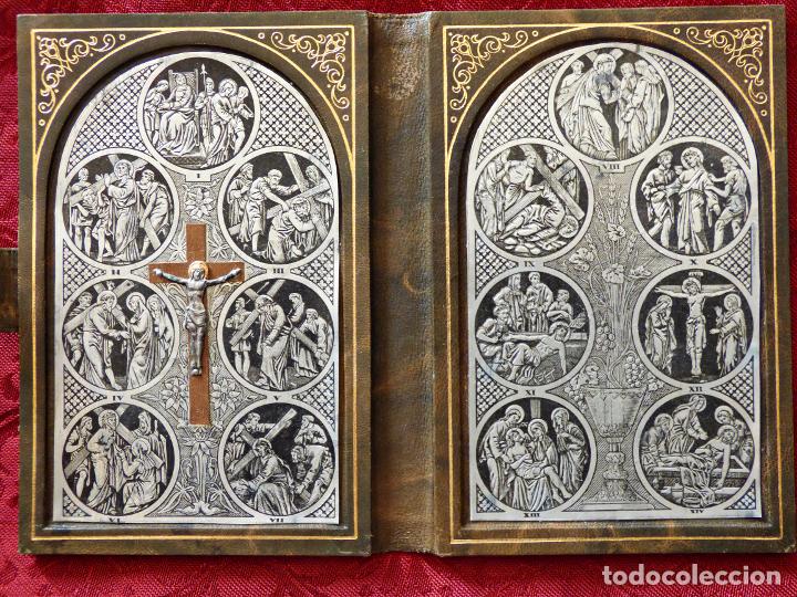 Antig&uuml;edades: D&Iacute;PTICO CON LAS ESTACIONES DEL VIA CRUCIS O V&Iacute;A DOLOROSA. A&Ntilde;OS 60
