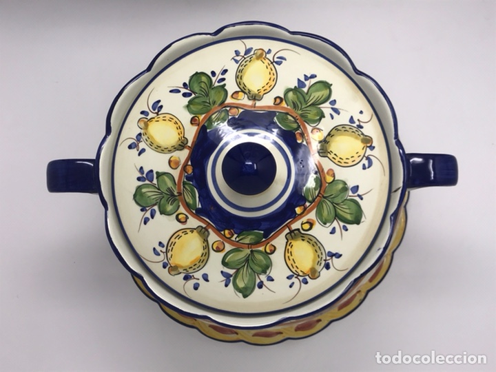 Antig&uuml;edades: Sopera con bandeja de ceramica - Foto 3