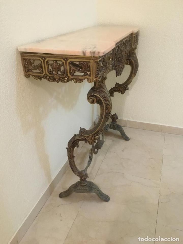 Antig&uuml;edades: Mesa consola bronce - Foto 1