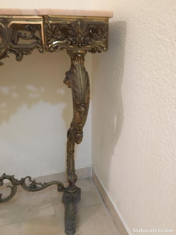Antig&uuml;edades: Mesa consola bronce - Foto 6