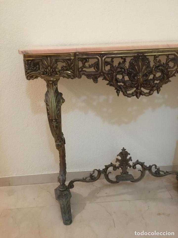 Antig&uuml;edades: Mesa consola bronce - Foto 9