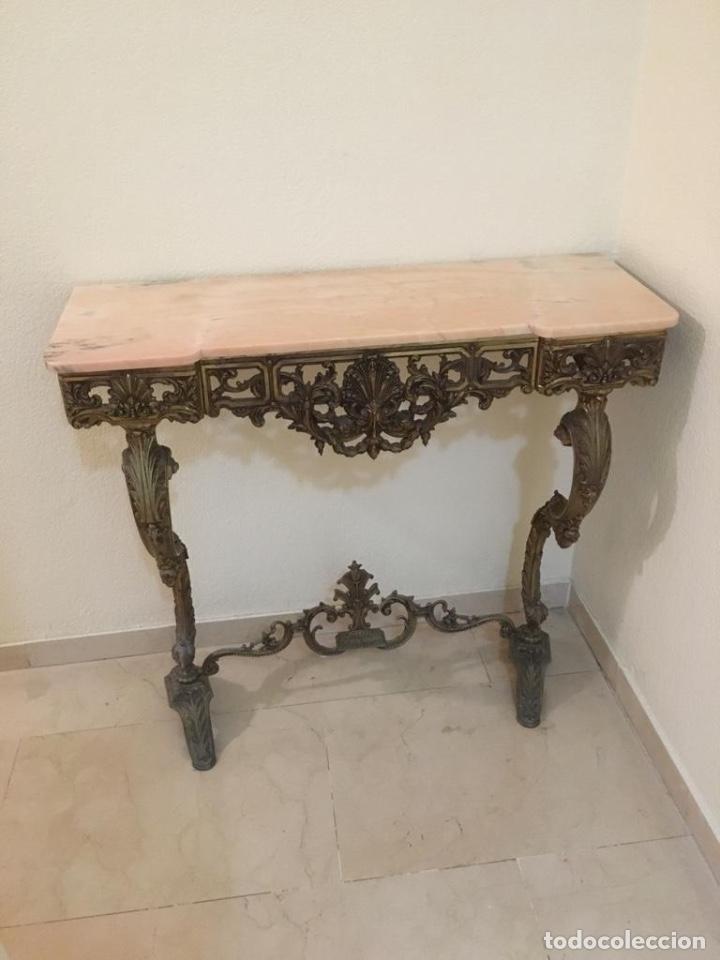 Antig&uuml;edades: Mesa consola bronce - Foto 10