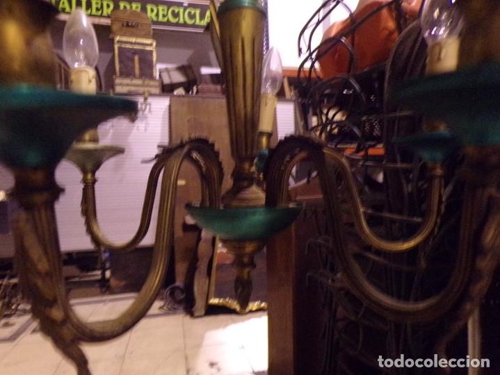 Antig&uuml;edades: ESTAMOS LIQUIDANDO. antigua lampara de bronce funcionando - Foto 5