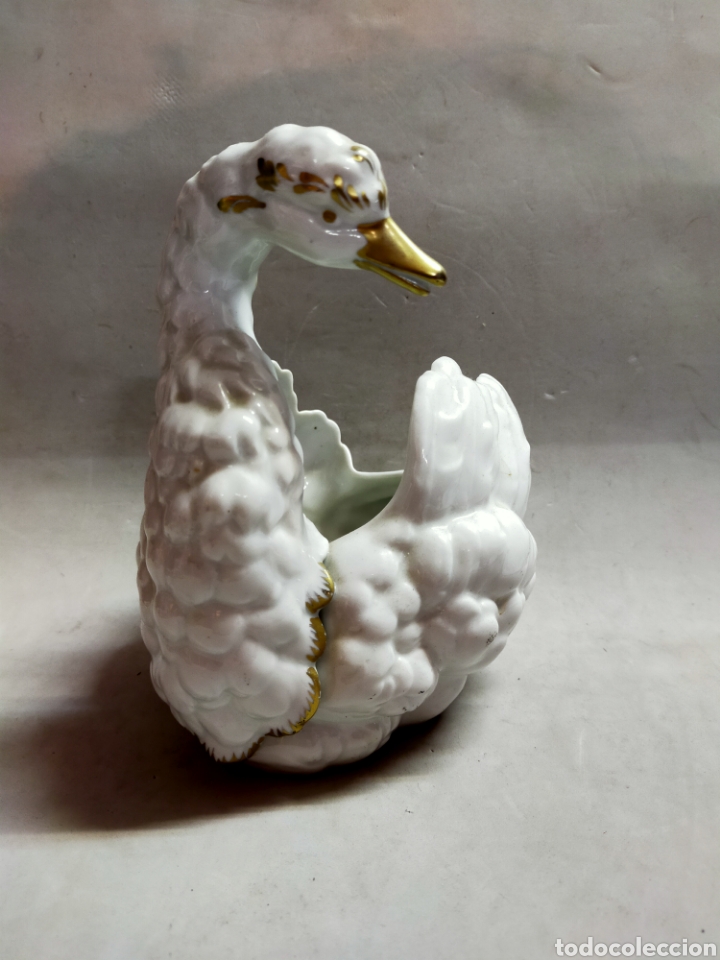 Antig&uuml;edades: CISNE EN PORCELANA HISPANIA - Foto 2