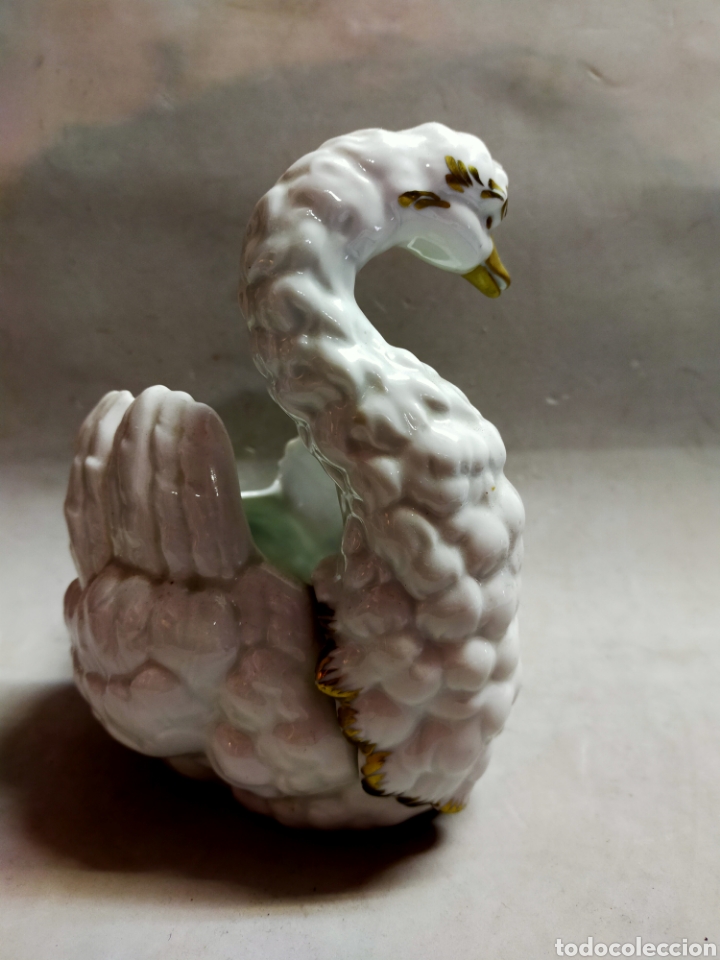 Antig&uuml;edades: CISNE EN PORCELANA HISPANIA - Foto 3