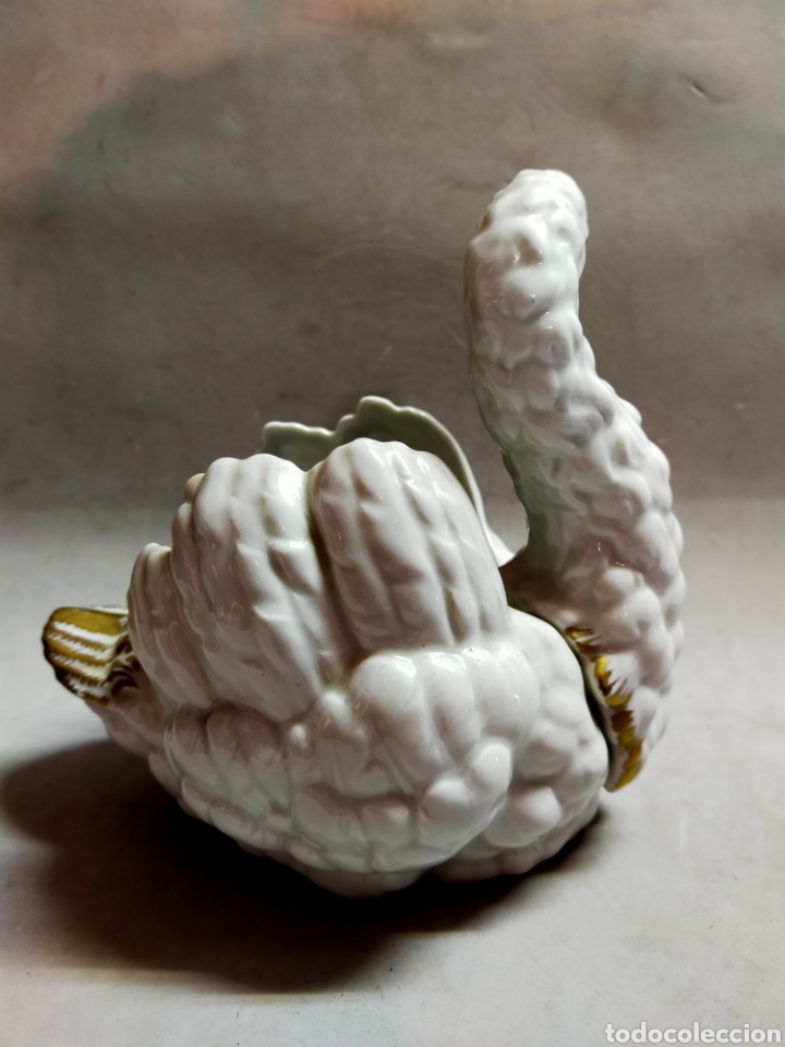 Antig&uuml;edades: CISNE EN PORCELANA HISPANIA - Foto 4