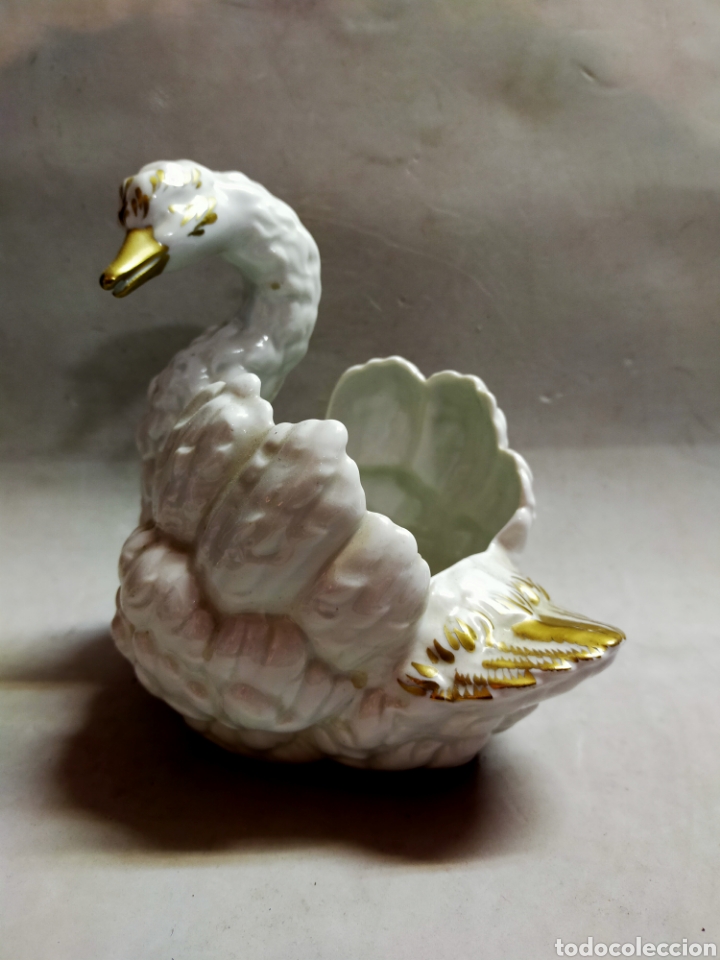 Antig&uuml;edades: CISNE EN PORCELANA HISPANIA - Foto 6
