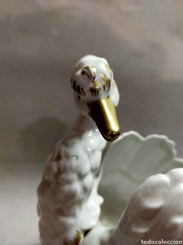 Antig&uuml;edades: CISNE EN PORCELANA HISPANIA - Foto 14