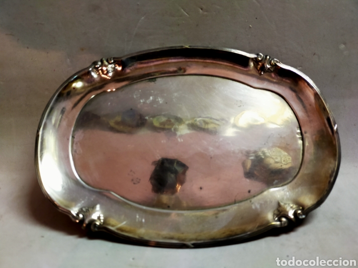 Antig&uuml;edades: BANDEJA, SALVILLA, EN METAL - Foto 4