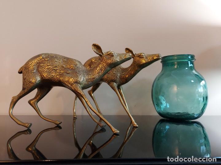 Antig&uuml;edades: Ciervos Mid Century en bronce - Foto 1