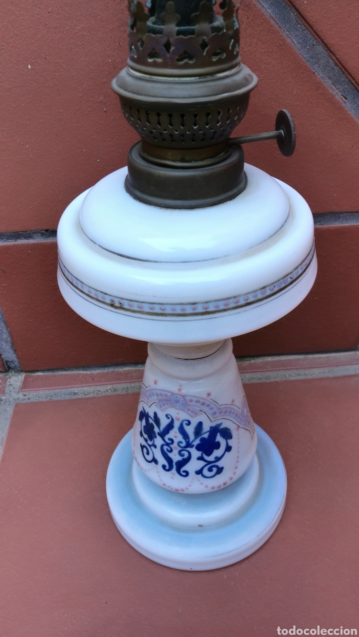Antig&uuml;edades: ANTIGUO QUINQUEL OPALINA - Foto 2