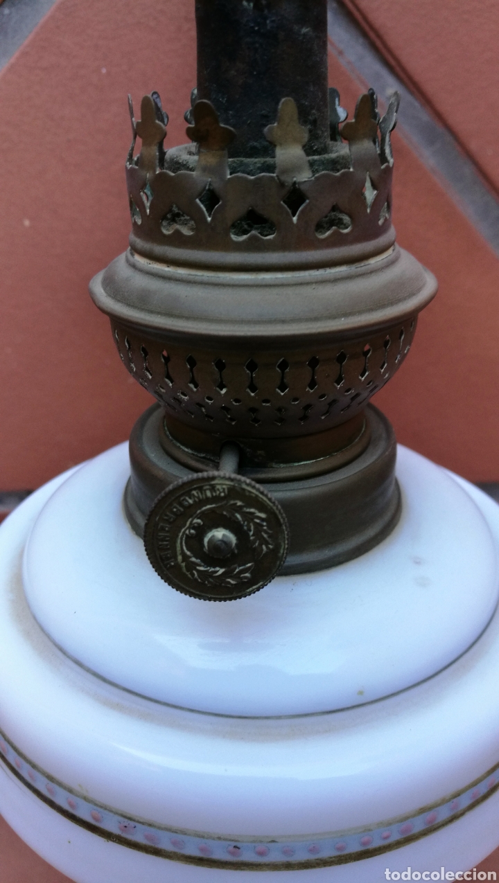 Antig&uuml;edades: ANTIGUO QUINQUEL OPALINA - Foto 5