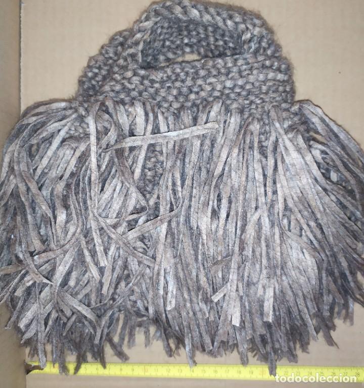 Antig&uuml;edades: BOLSO DE MANO FLECOS LANA COMPLEMENTO INVIERNO - Foto 1