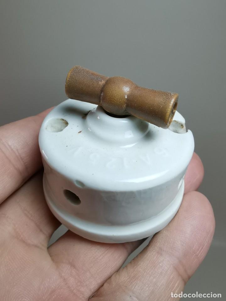 antiguo interruptor de pellizco, porcelana - Compra venta en todocoleccion