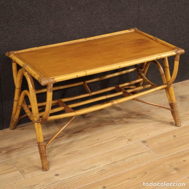 Antig&uuml;edades: Mesa de centro de dise&ntilde;o italiano en bamb&uacute; - Foto 1