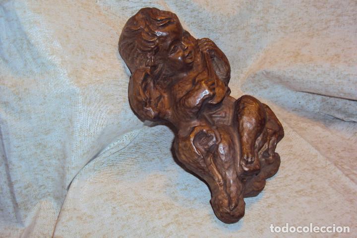 Antig&uuml;edades: Angelitos de madera - Foto 2