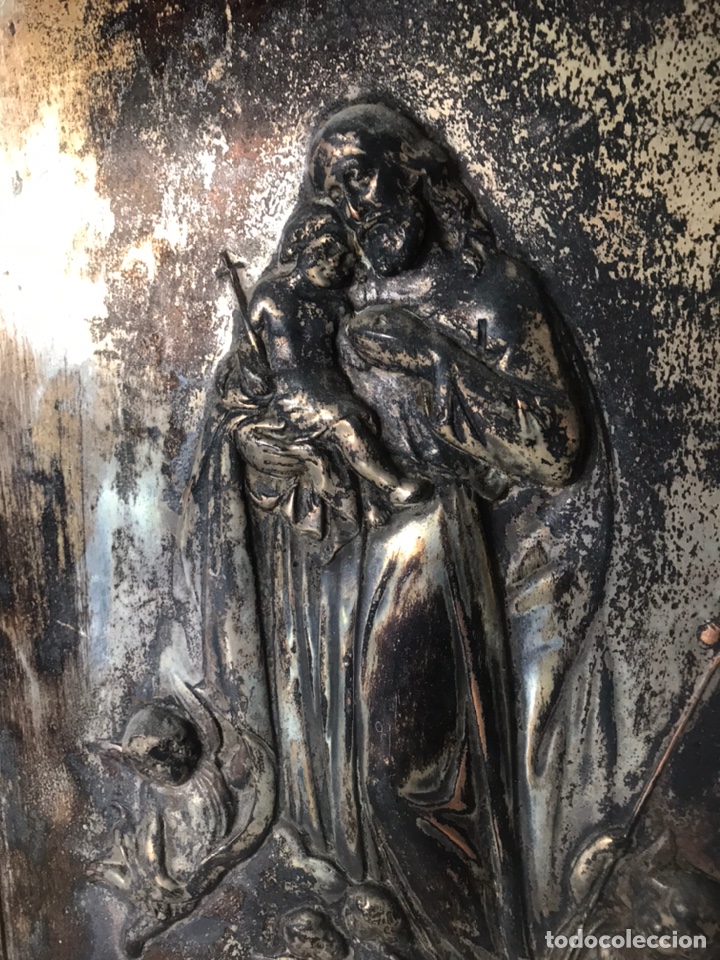 Antig&uuml;edades: CUADRO RELIGIOSO MET&Aacute;LICO - Foto 2