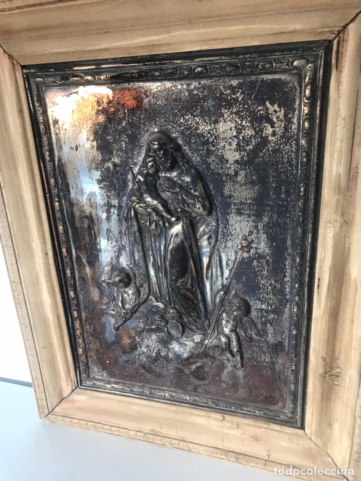 Antig&uuml;edades: CUADRO RELIGIOSO MET&Aacute;LICO - Foto 3