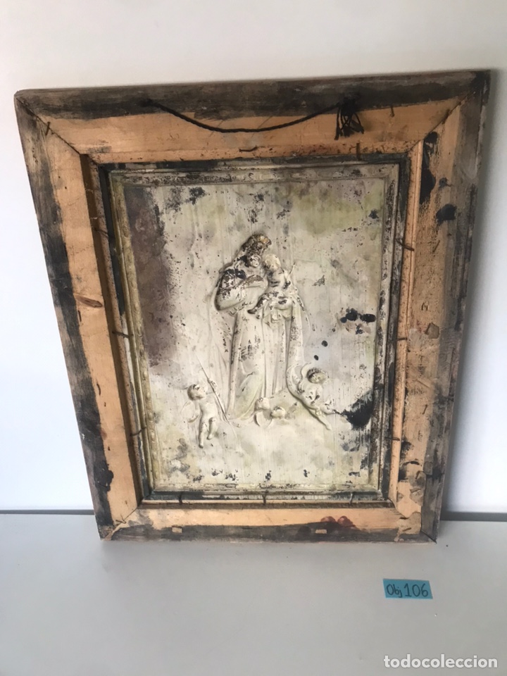 Antig&uuml;edades: CUADRO RELIGIOSO MET&Aacute;LICO - Foto 4