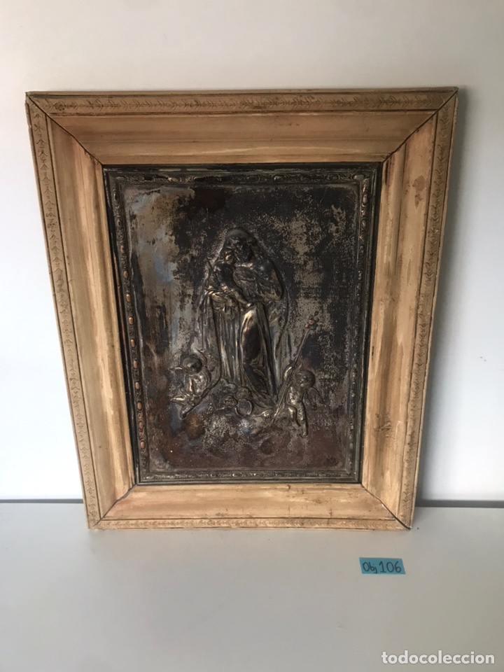 Antig&uuml;edades: CUADRO RELIGIOSO MET&Aacute;LICO - Foto 1