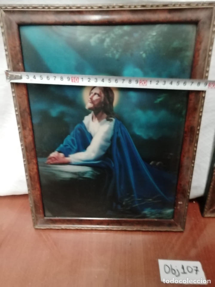 Antig&uuml;edades: PAREJA DE CUADROS RELIGIOSOS EN 3D - Foto 2
