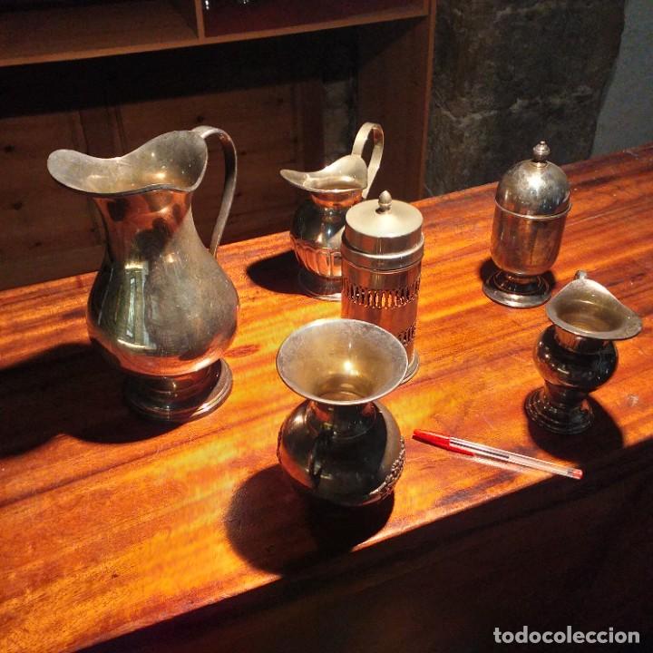 Antig&uuml;edades: Seis preciosas piezas de alpaca. - Foto 2