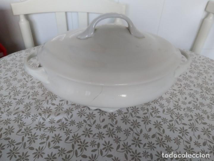 Antig&uuml;edades: Sopera de loza China Opaca Santander - Foto 1