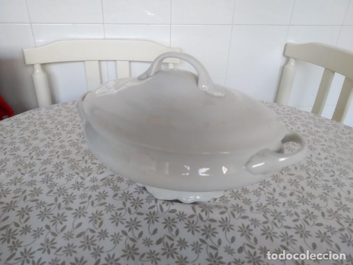 Antig&uuml;edades: Sopera de loza China Opaca Santander - Foto 7