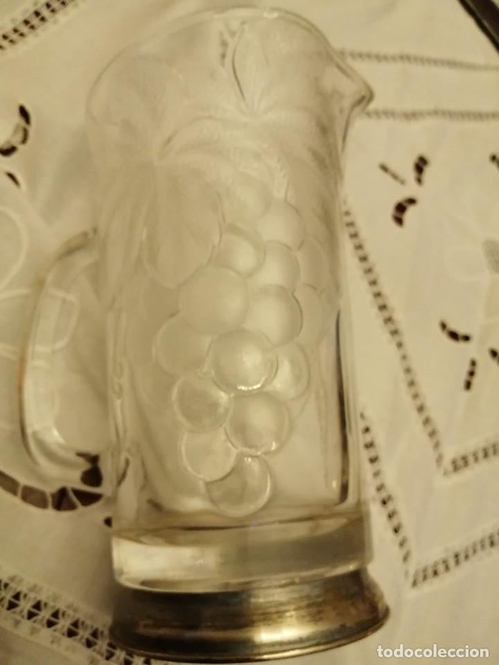 Antig&uuml;edades: JARRA DE CRISTAL Y BASE DE PLATA - Foto 1