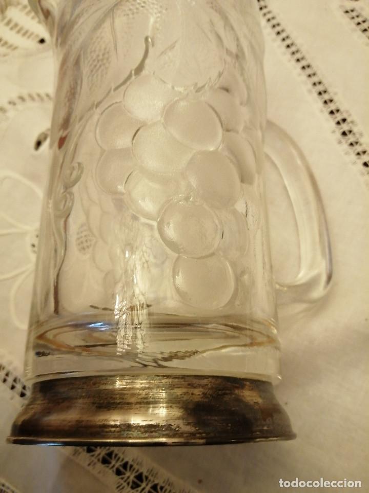 Antig&uuml;edades: JARRA DE CRISTAL Y BASE DE PLATA - Foto 3
