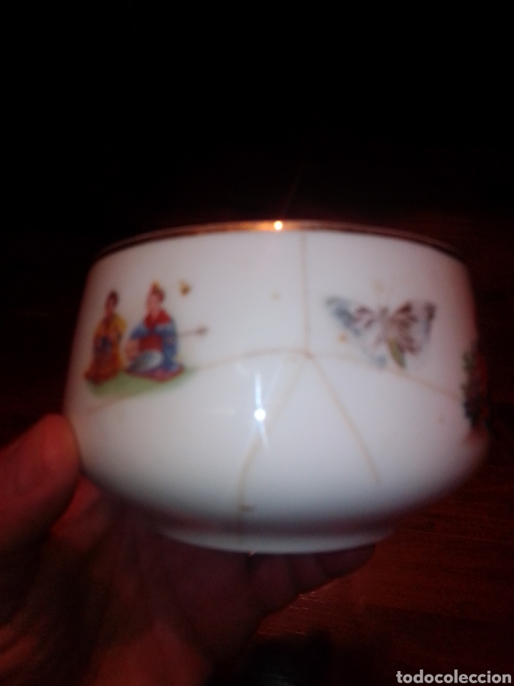 Antig&uuml;edades: Taza porcelana - Foto 2