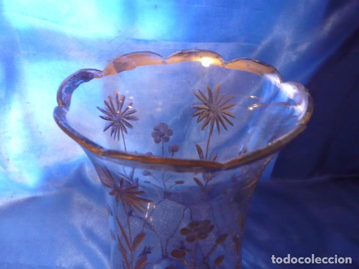 Antig&uuml;edades: TULIPA G&Uuml;ARDABRISAS TALLADA Y PINTADA EN ORO - Foto 2