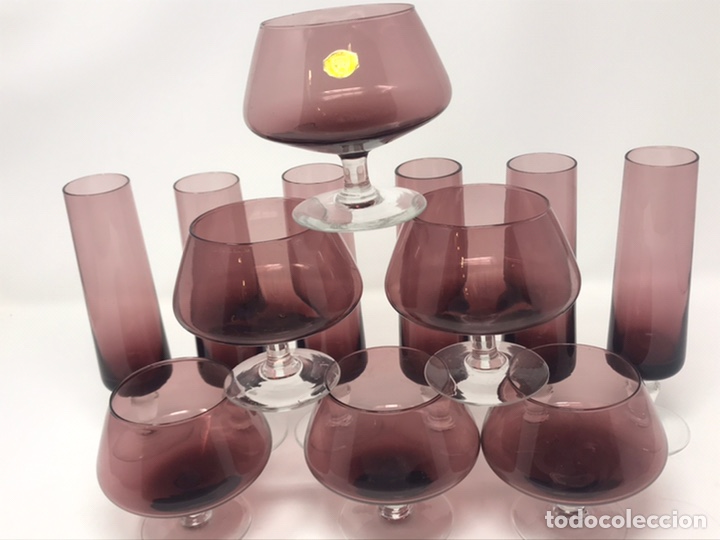 Antig&uuml;edades: Juego 6 copas co&ntilde;ac y 6 champ&aacute;n - Foto 7