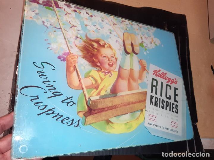 Antig&uuml;edades: Placa cristal antigua kellogs - Foto 4