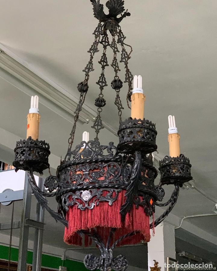 Antiques: N648 ANTIGUA LAMPARA ESTILO MEDIEVAL