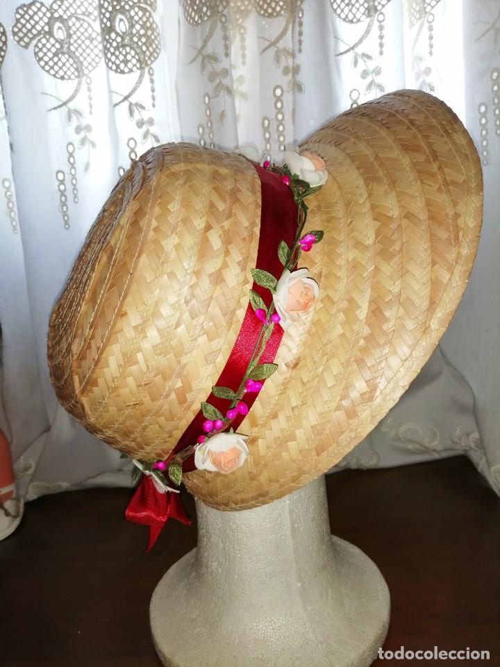 Antig&uuml;edades: Sombrero de paja y flores - Foto 5