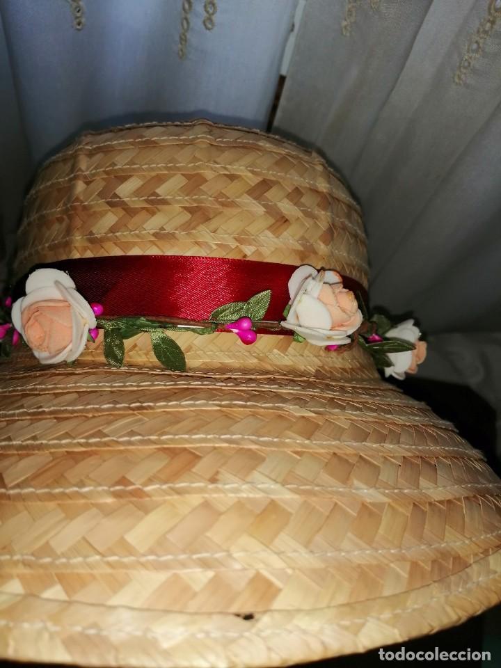 Antig&uuml;edades: Sombrero de paja y flores - Foto 8