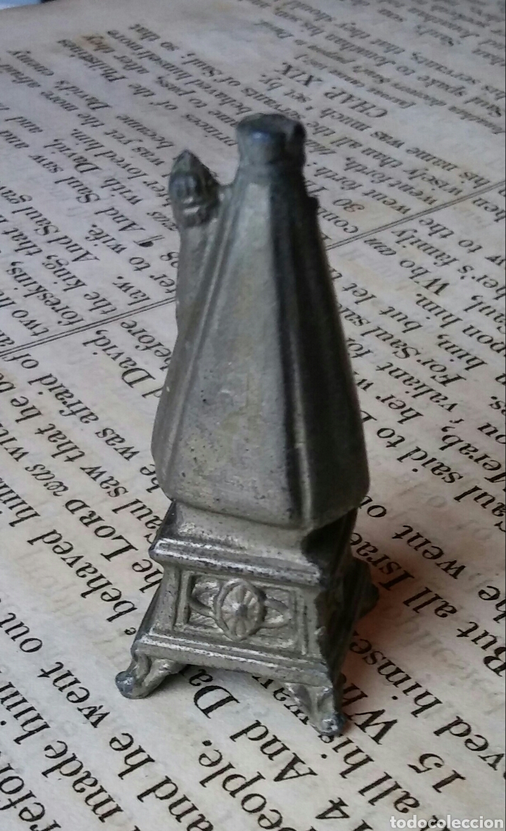 Antig&uuml;edades: Virgen miniatura en metal - Foto 2