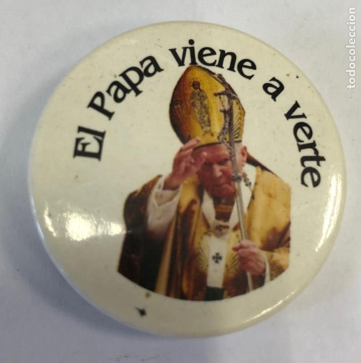 Antiquit&eacute;s: Chapa de recuerdo de la &uacute;ltima visita del Papa Juan Pablo II a Espa&ntilde;a en el a&ntilde;o 2003