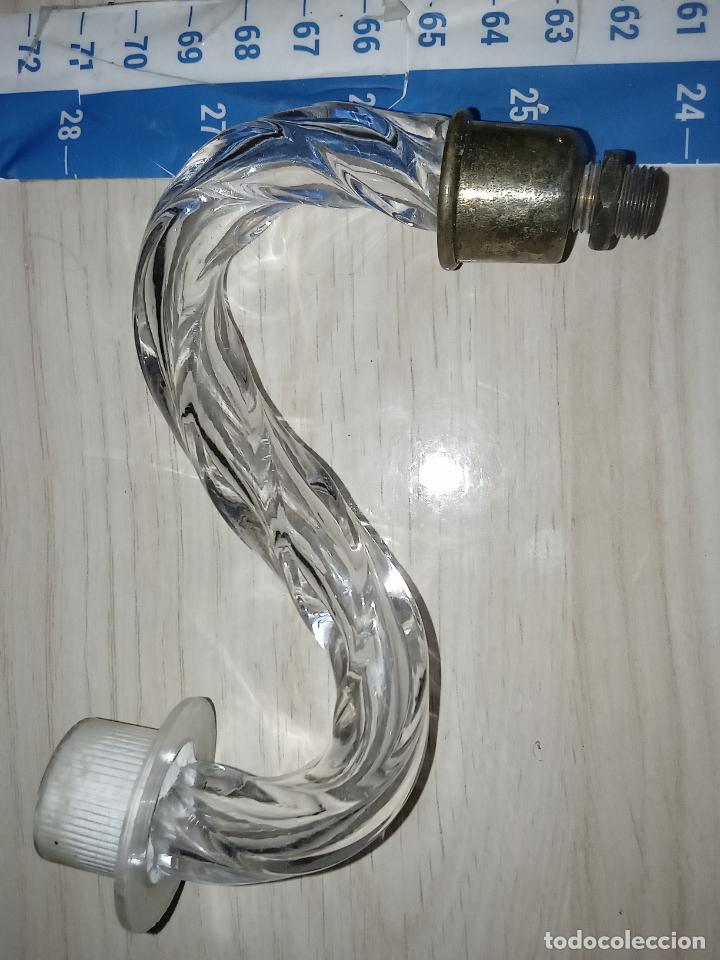 Antig&uuml;edades: Brazo l&aacute;mpara cristal ara&ntilde;a - Foto 2