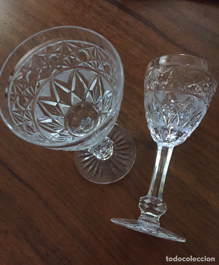 Antiquit&eacute;s: 2 Copas peque&ntilde;as Cristal tallado