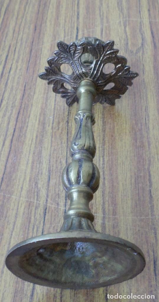 Antig&uuml;edades: Candelabro - l&aacute;mpara bronce lat&oacute;n - Foto 3
