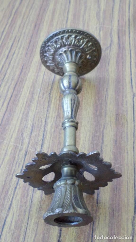 Antig&uuml;edades: Candelabro - l&aacute;mpara bronce lat&oacute;n - Foto 4