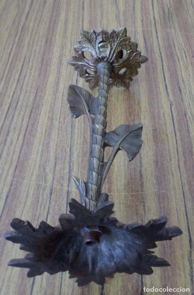 Antig&uuml;edades: Candelabro - l&aacute;mpara bronce lat&oacute;n - Foto 4