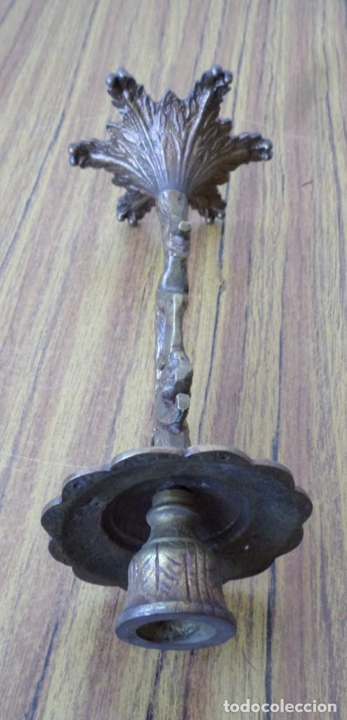 Antig&uuml;edades: Candelabro - l&aacute;mpara bronce lat&oacute;n - Foto 6