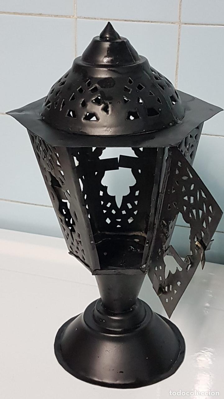 Antig&uuml;edades: Farol met&aacute;lico - Foto 3