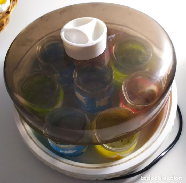 Antiquit&eacute;s: Yogurtera para hacer danones coqueta funcional vasos de colores